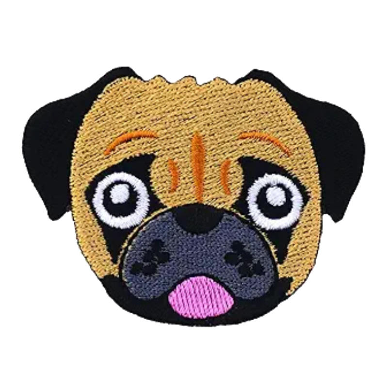 Shocked Pug Face Patch