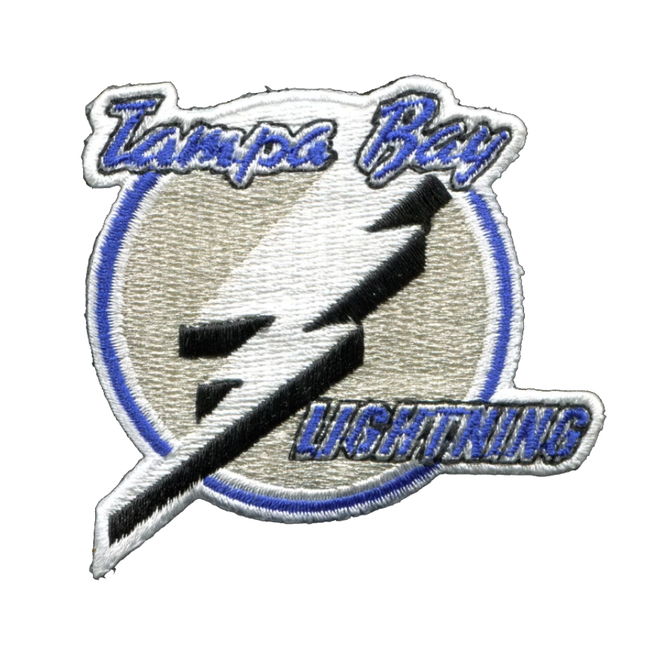Tampa bay lightning script logo embroidered patch