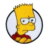 The bart simpson grumpy face patch