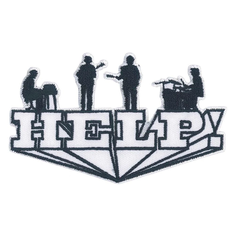 The beatles help embroidered patch