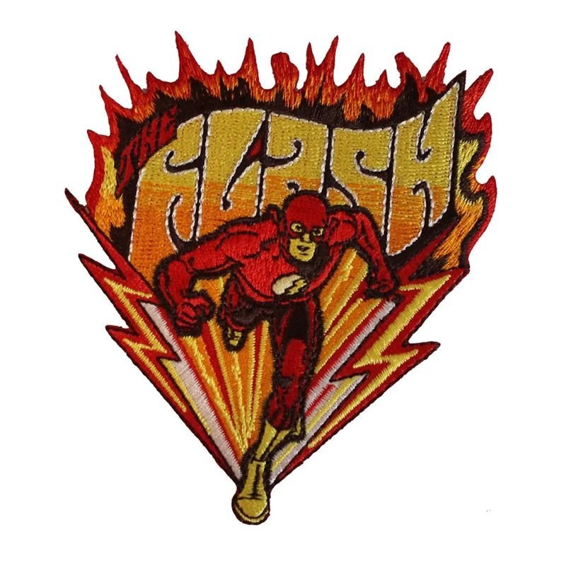 The flash superhero embroidered patch