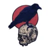 Raven on Skull Gothic Patch