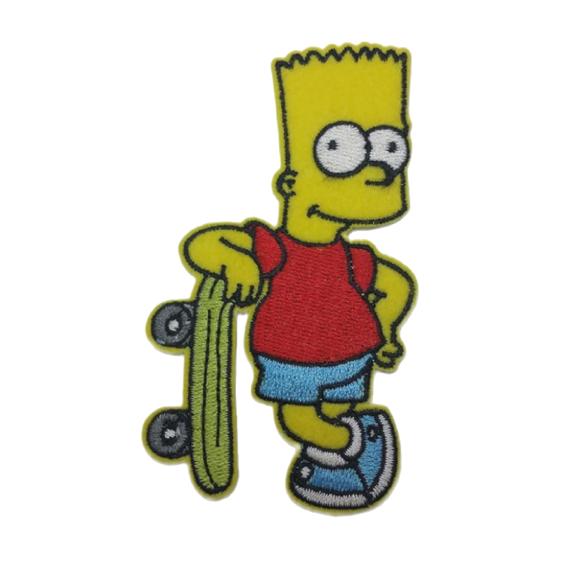 The simpsons bart skateboard patch