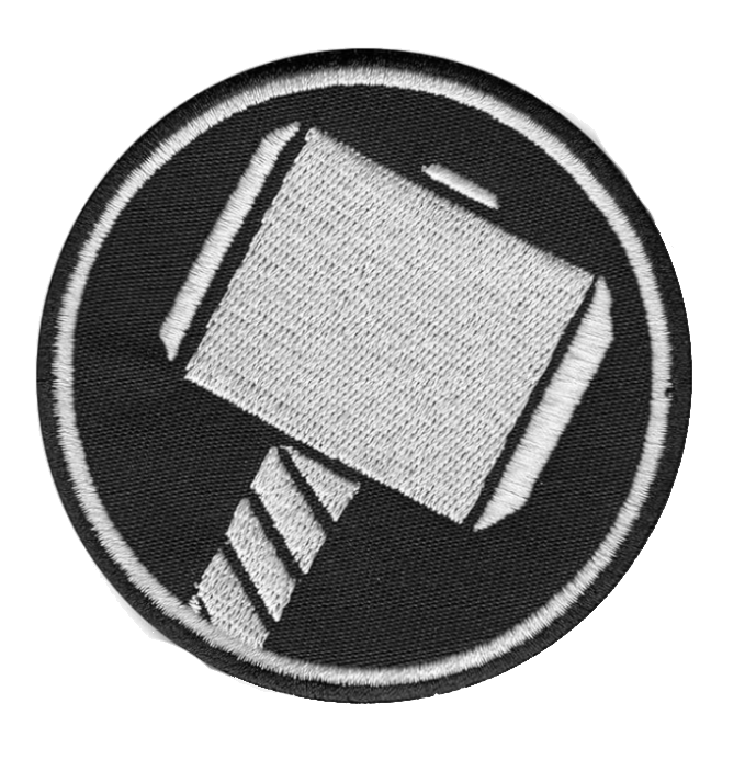 Thor Mjolnir Hammer Round Patch