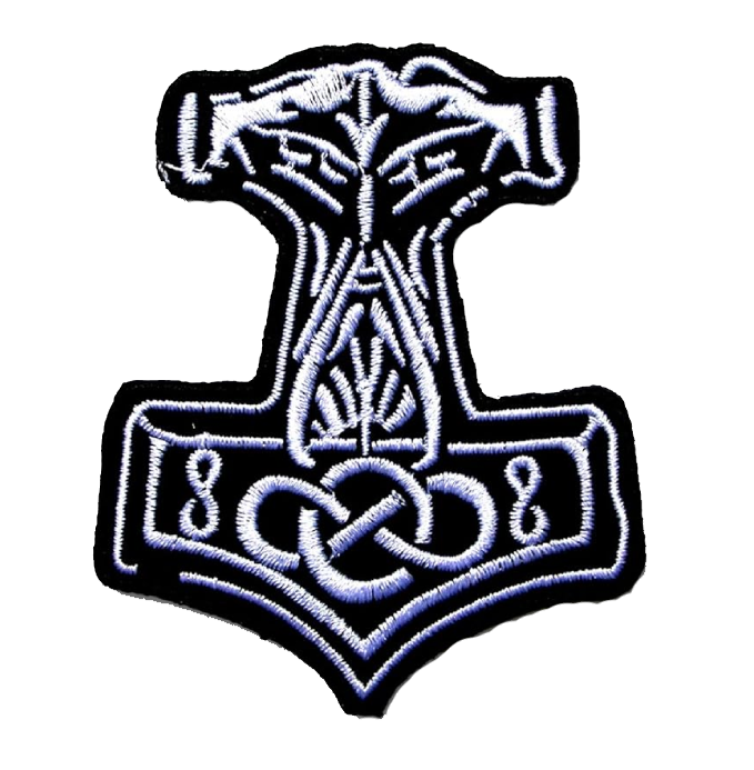 Thor verani viking hammer embroidered patch