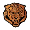 Tiger head orange black embroidery patch