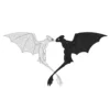 Night Fury and Light Fury Heart Patch