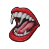 Vampire Fangs Red Lips Patch