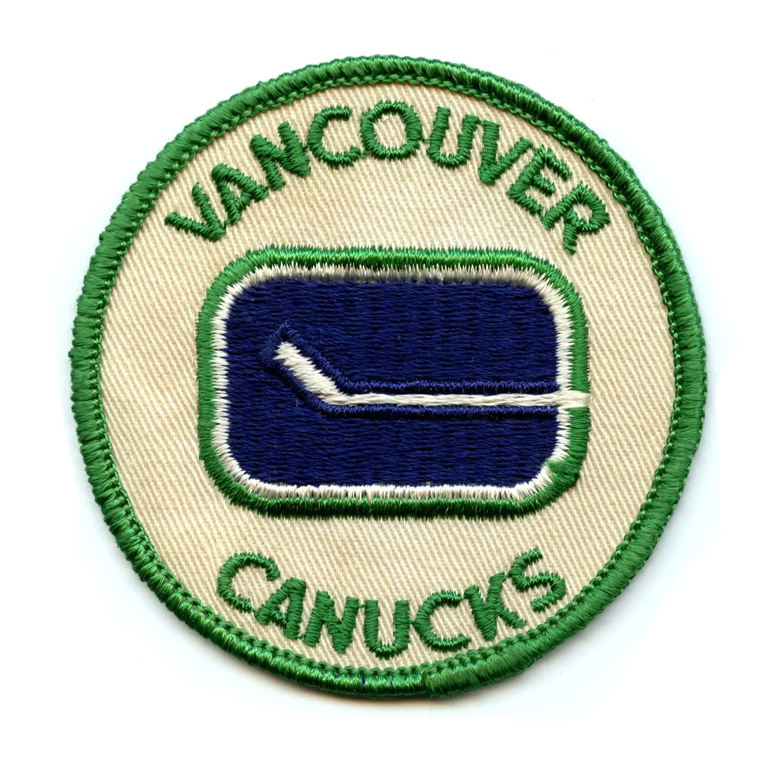 Vancouver Canucks Round Cream Retro Patch