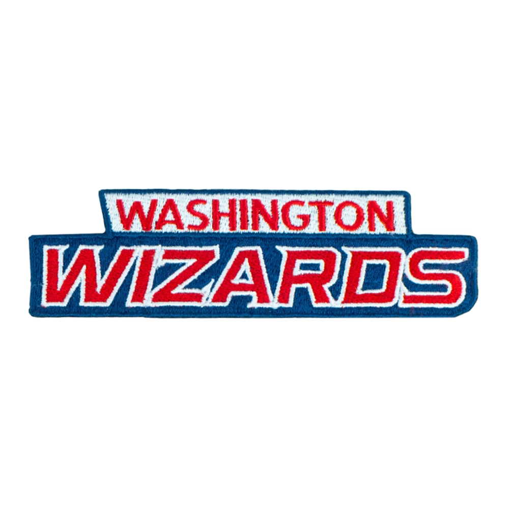 Washington wizards redblue text embroidered patch