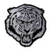White tiger head embroidered patch