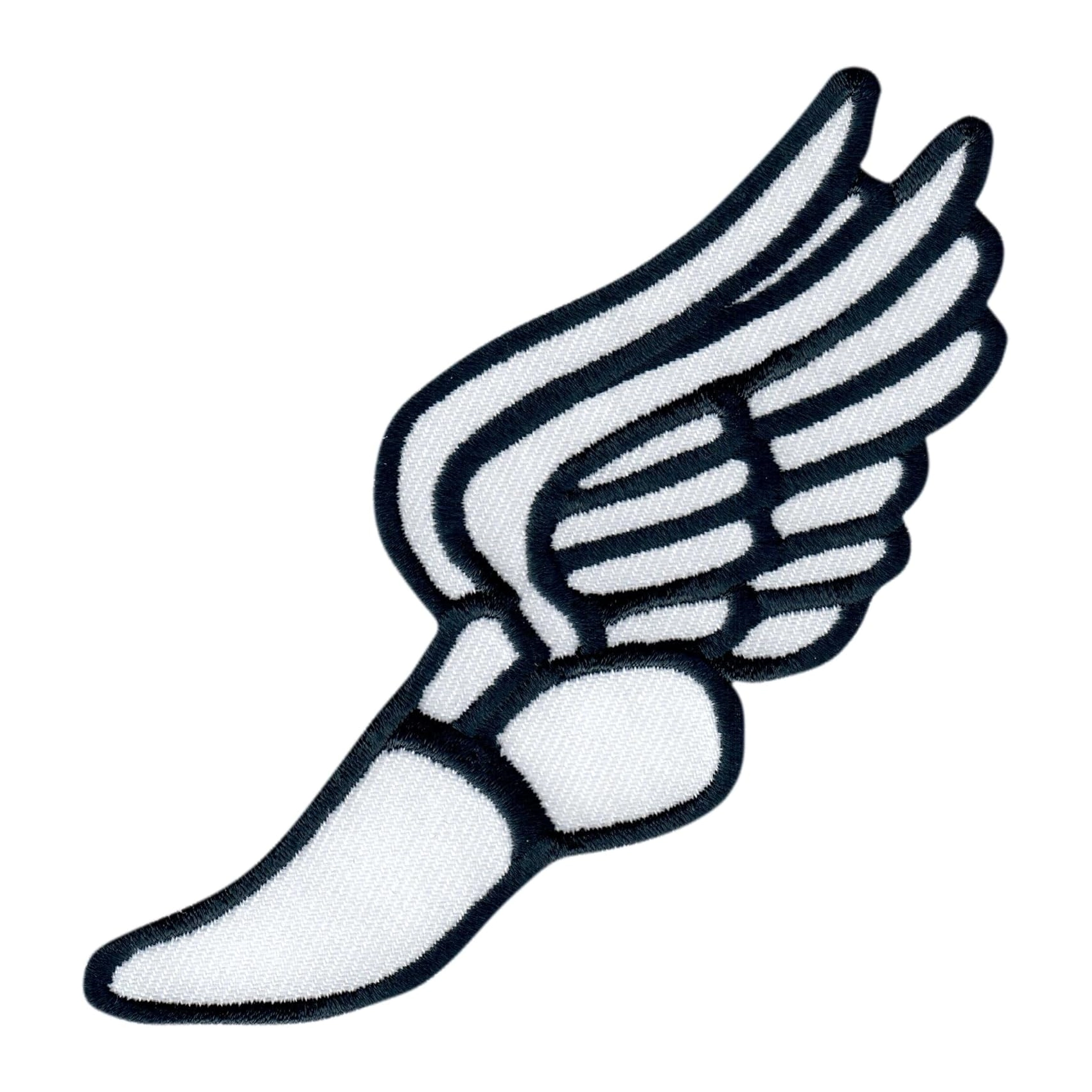 Winged foot hermes embroidered iron on patch