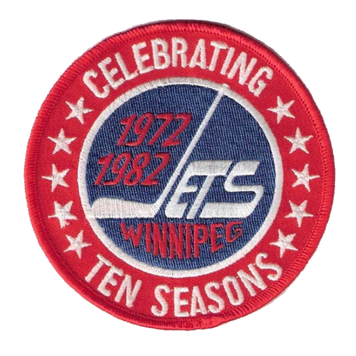 Winnipeg jets vintage 10th season patch